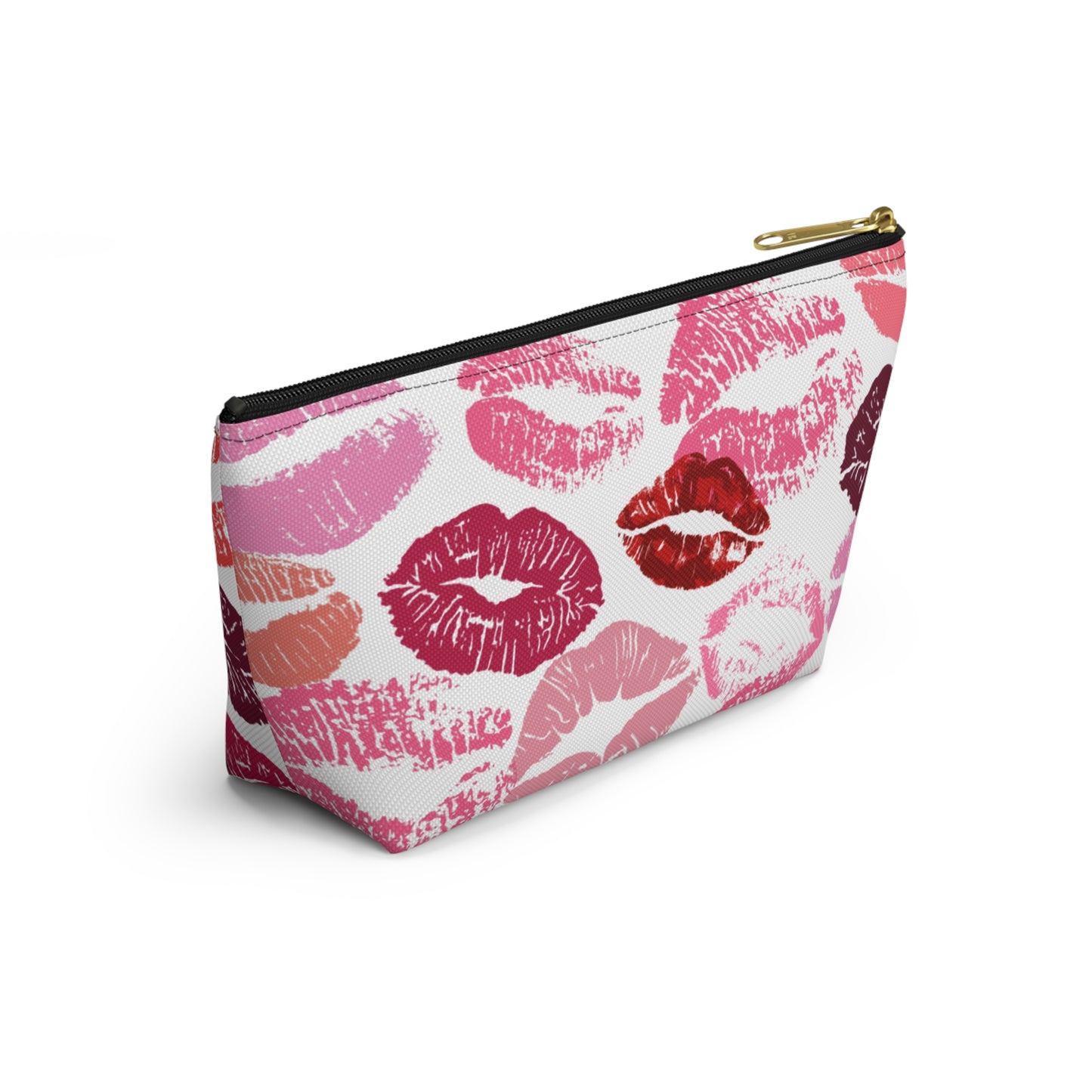 Lipstick Print Accessory Pouch (White Background)