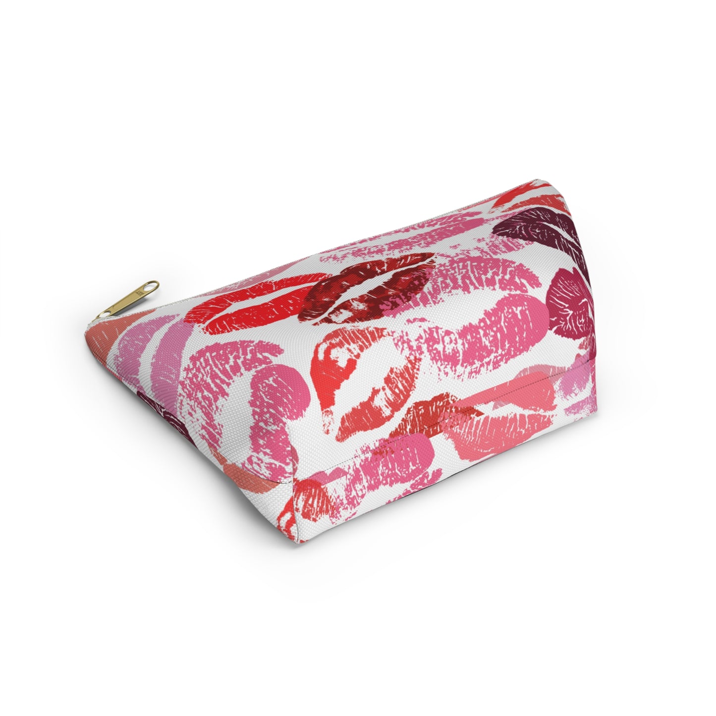 Lipstick Print Accessory Pouch (White Background)