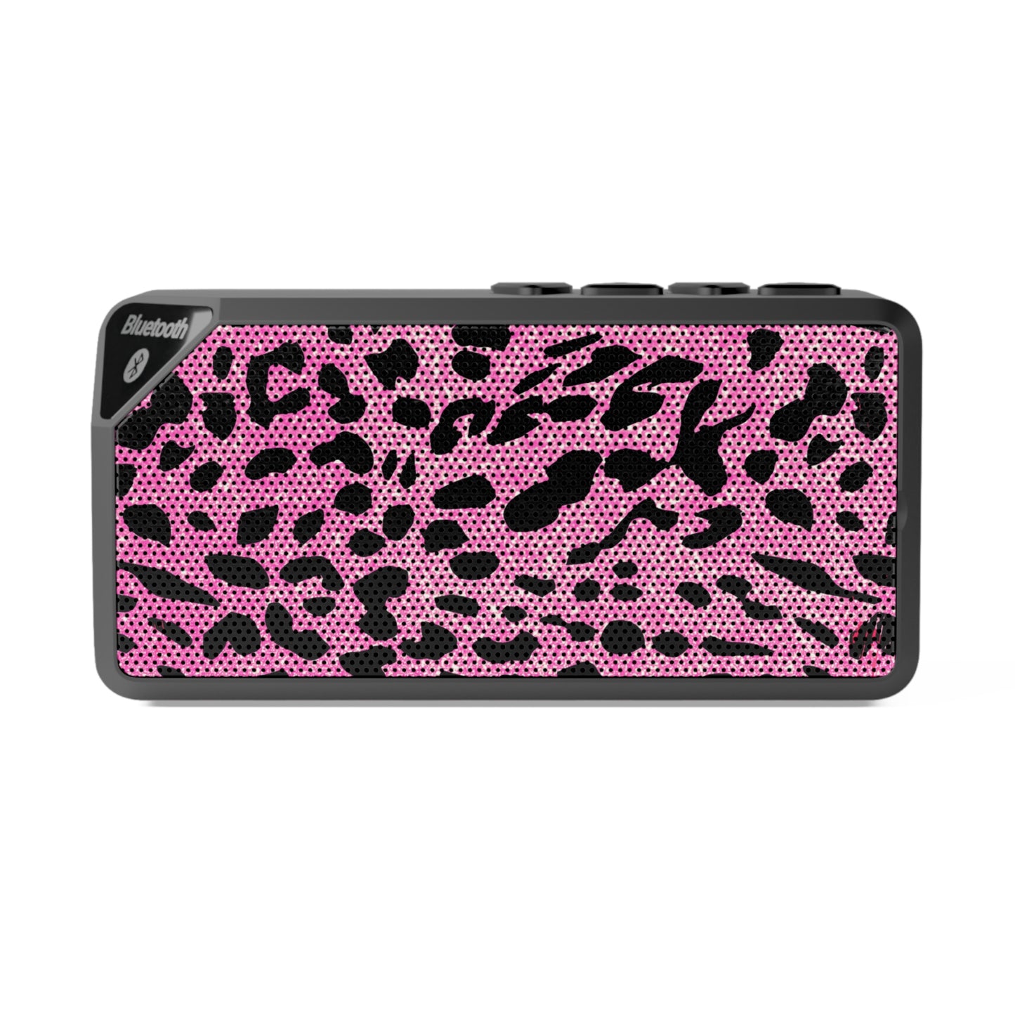 Pink And Black Sparkly Cheetah Print Bluetooth Mini Speaker