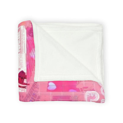 Pink Kawaii Inspired Polyester Blanket