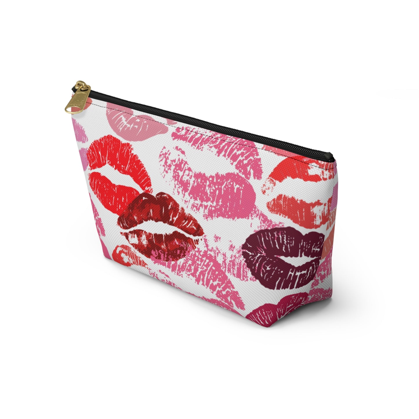 Lipstick Print Accessory Pouch (White Background)