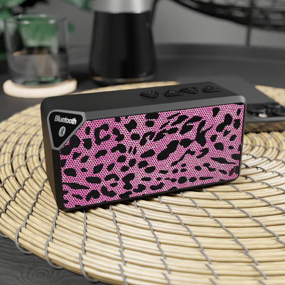 Pink And Black Sparkly Cheetah Print Bluetooth Mini Speaker