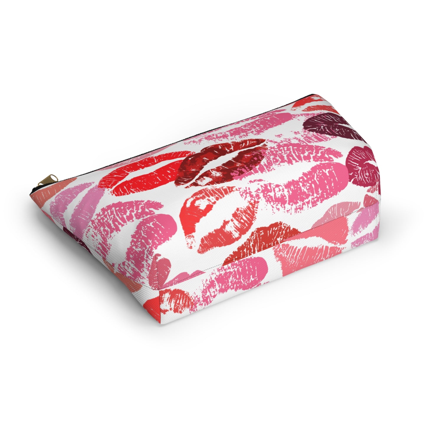 Lipstick Print Accessory Pouch (White Background)