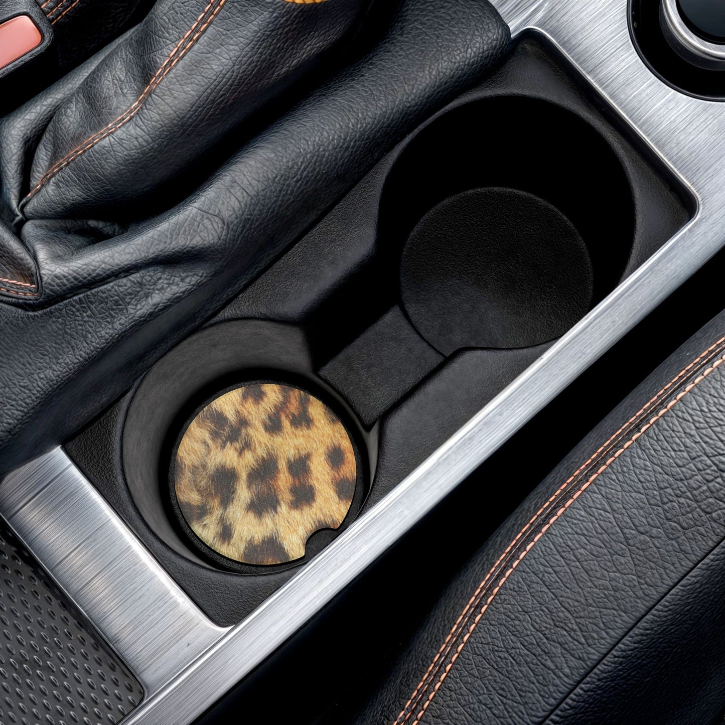 Cheetah Print Car Coasters