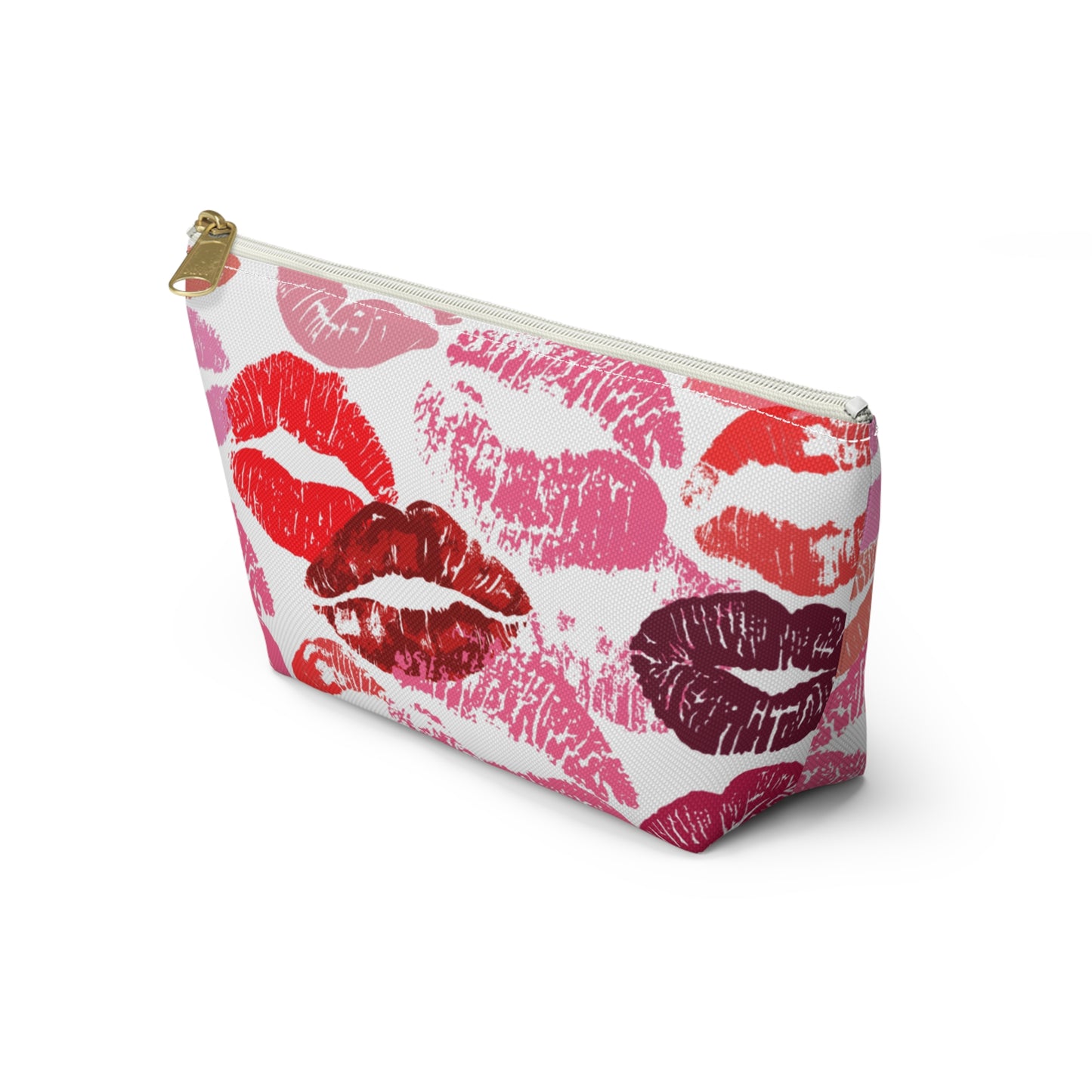 Lipstick Print Accessory Pouch (White Background)