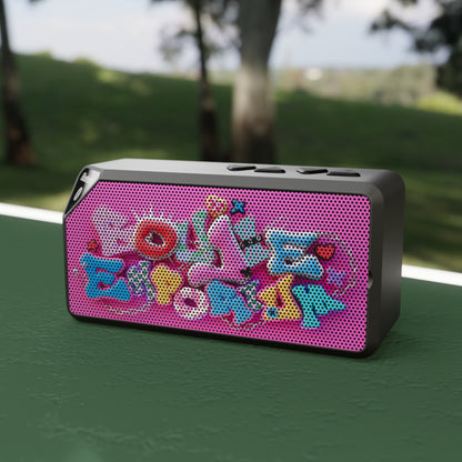 Boujie Emporium Logo Bluetooth Mini Speaker (Hot Pink Background)