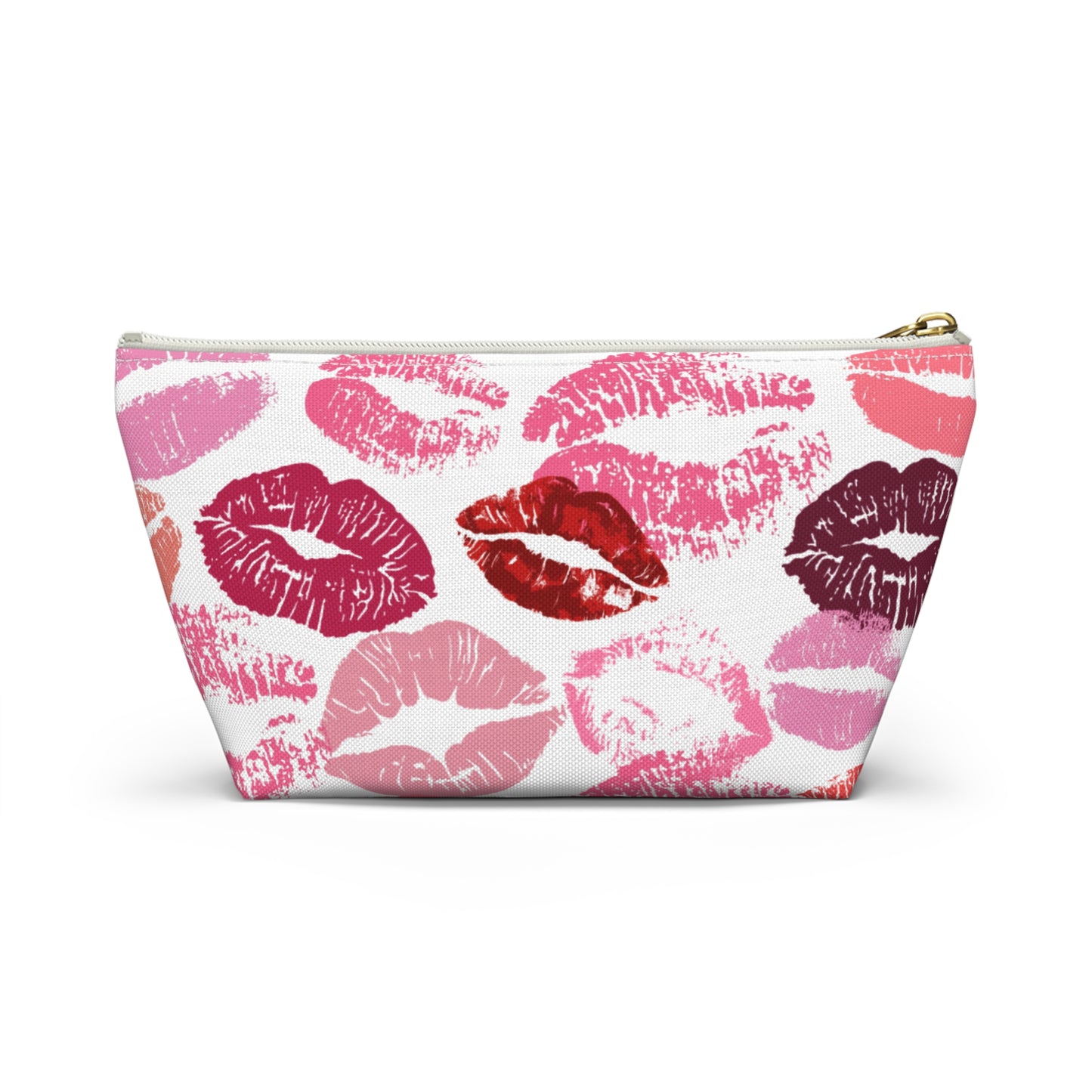 Lipstick Print Accessory Pouch (White Background)